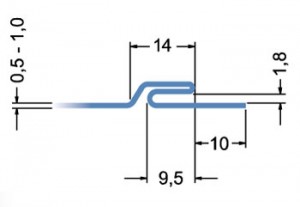 ролики для питтсбурского фальца (0,5-1,0 мм) на RAS 22.07 комплект формирующих роликов позволяет получить профиль фальца определённой формы  