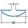 ролики для сдвижного фальца (0,5-1,5 мм) на RAS 22.09 - исполнительные размеры профиля фальц-рейки
